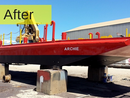 AEB | Adelaide Abrasive Blasting Gallery Barge Before